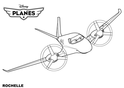 Disney Planes Rochelle Coloring Page